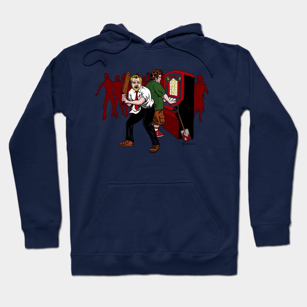 Shaun and Ed and the Undead Hoodie by blakely737